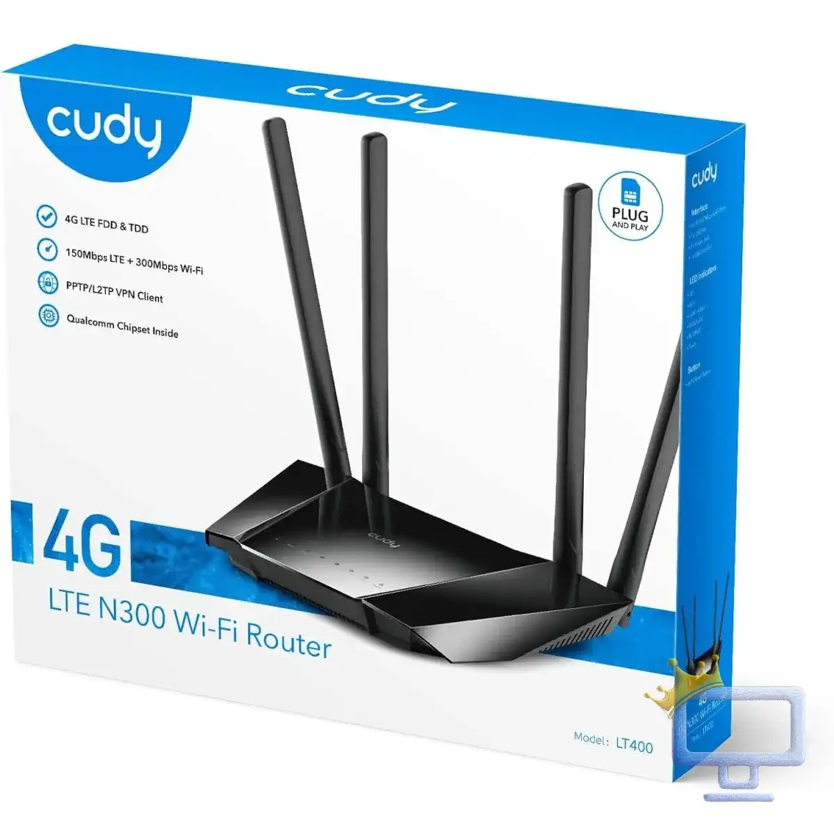 Cudy 300 Mbps Wireless N 4G LTE Router | LT400 |