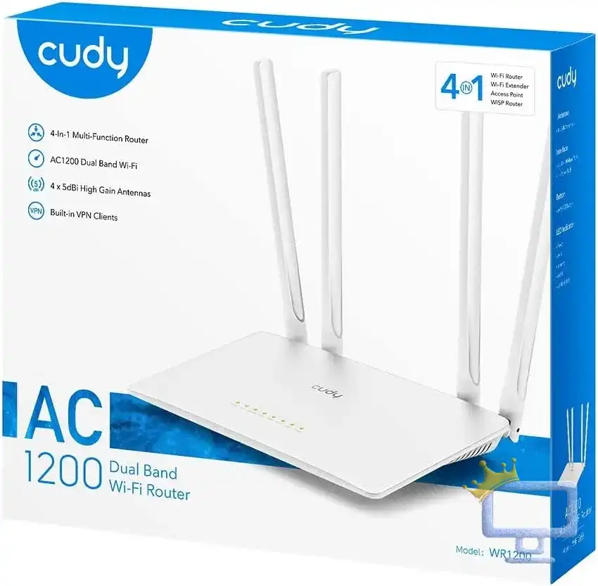 CUDY WR1200 AC1200 4-Stream Dual-Band WiFi Router | NEW |
