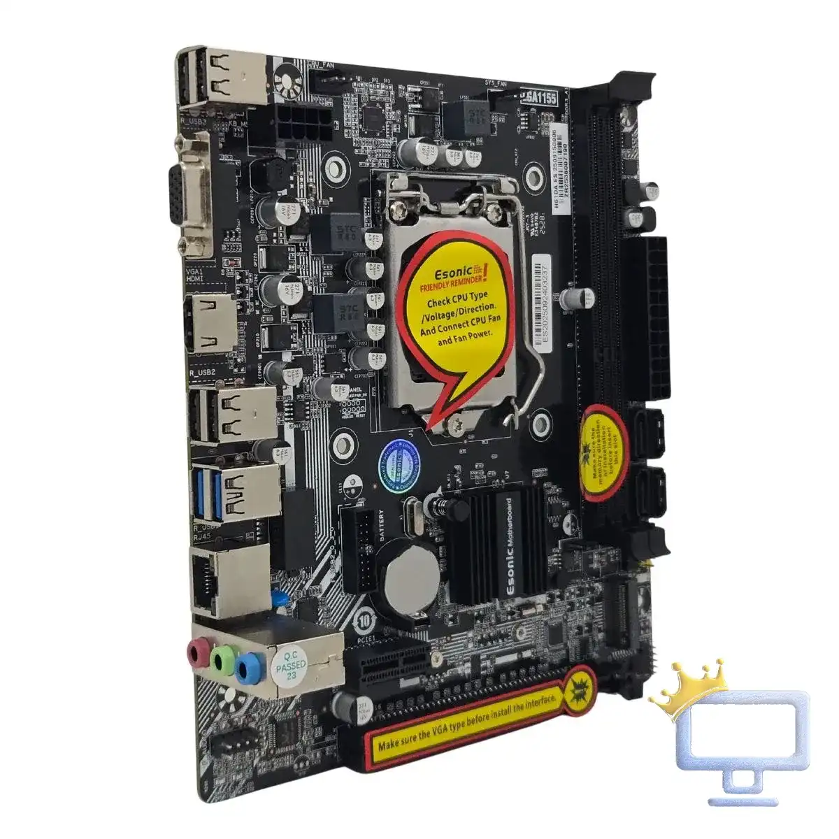 Esonic H61DA DDR3 2nd/3rd Gen NVME Support M-ATX Motherboard